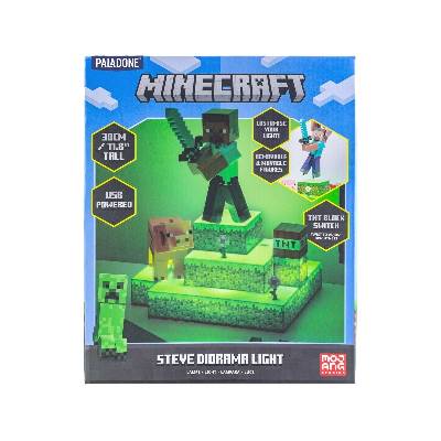 Lampe Minecraft Steve Diorama