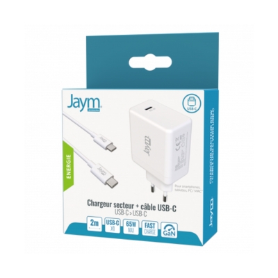 Pack chargeur rapide 65W USB-C - JAYM