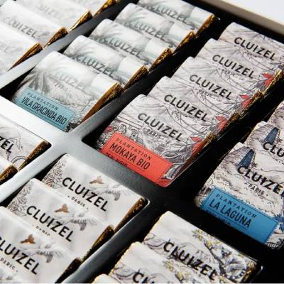 Coffret de 50 carrés de chocolats - Manufacture Cluizel