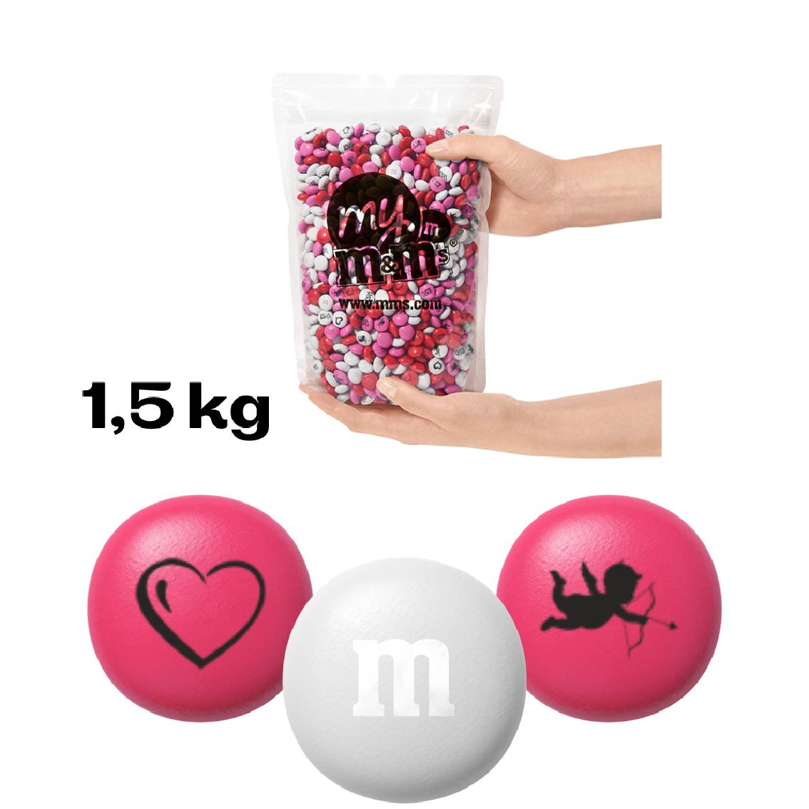 Sachet Vrac M&M'S chocolat imprimés 1,5kg - Love