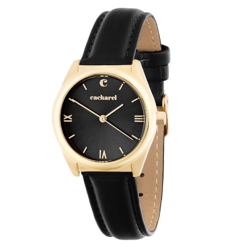 Parure Vivienne noire (porte-clefs & montre) - Cacharel