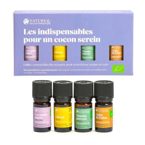 Coffret 4 huiles essentielles maison Nature & Découverte