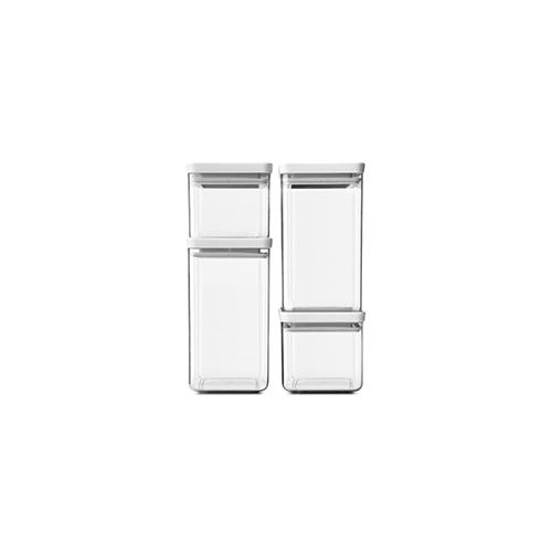 Set de 4 bocaux carrés
