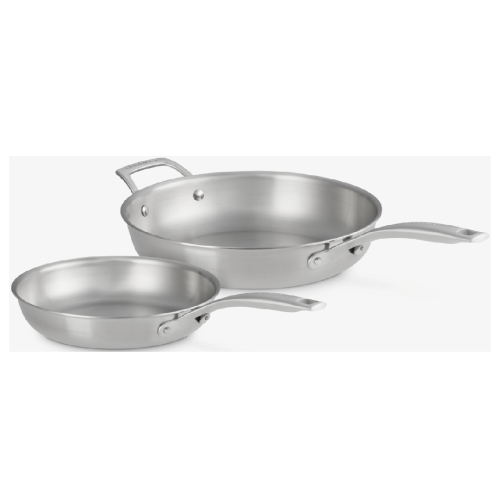 Set de 2 Poêles 24/28 cm Inox Essentielle - Le Creuset