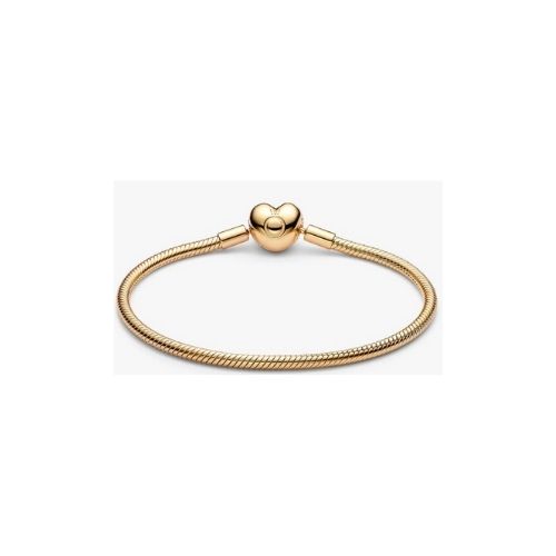 Bracelet Maille Serpent Fermoir Cœur Pandora Moments Or 17 cm - Pandora