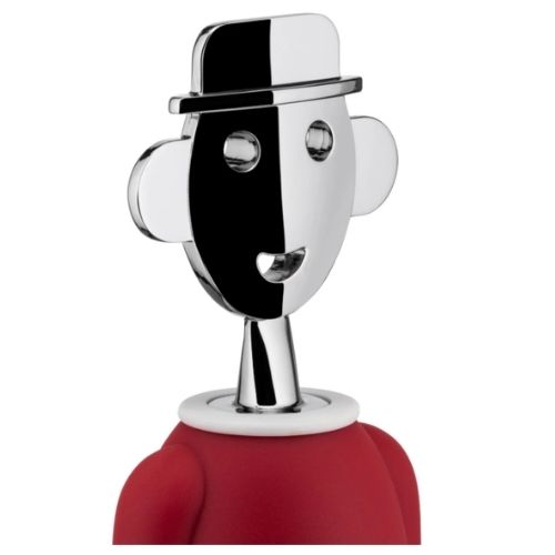 Alessandro M. — Tire-bouchon résine rouge et blanc, zamac chromée - Alessi