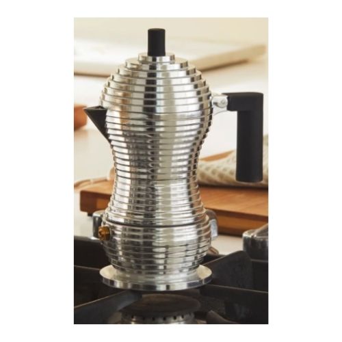 Pulcina — Cafetière espresso fonte alu, compatible induction, 6 tasses - Alessi