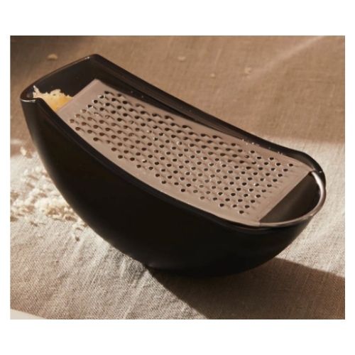 Parmenide — Râpe à fromage avec récipient résine thermoplastique, noir - Alessi