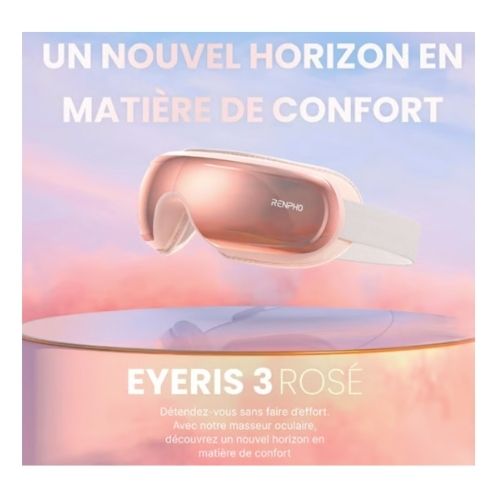 Masque oculaire Renpho Eyeris3 Rose Gold - Nature & Découvertes