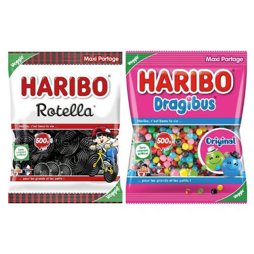 Lot Haribo Rotella & Dragibus 1 kg - Haribo
