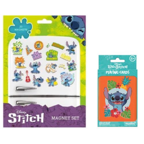 Lot magnets et cartes à jouer Lilo & Stitch