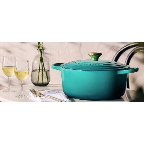 Cocotte ronde 24 cm Bleu Riviera - Le creuset