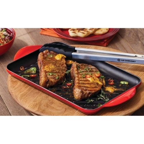 Gril rectangulaire 32 cm — Cerise - Le creuset