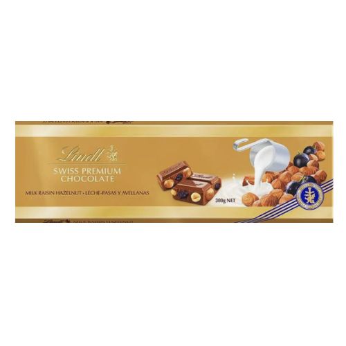 Chocolat Lindt Lait Raisins Noisettes Carton de 10 tablettes - Lindt