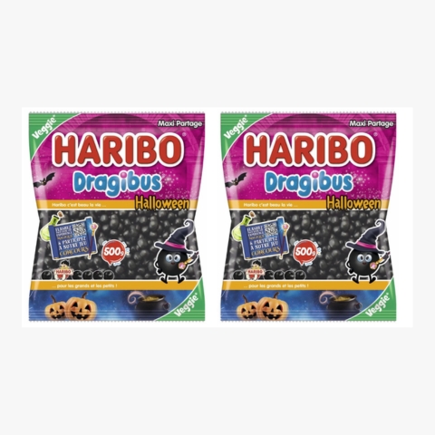 Dragibus Halloween noirs WEEN HARIBO - sachet de 500g Lot de 2 - Haribo