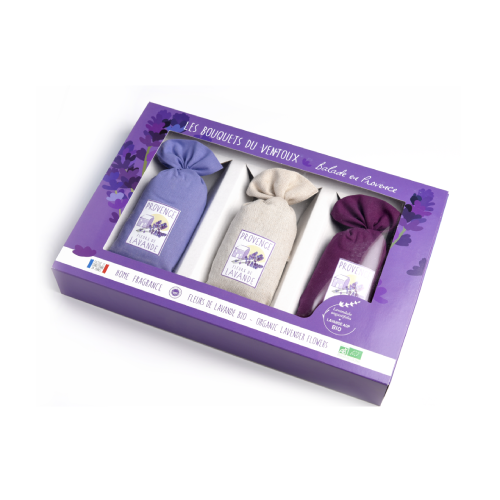 Coffret de 3 sachets de fleurs de lavande