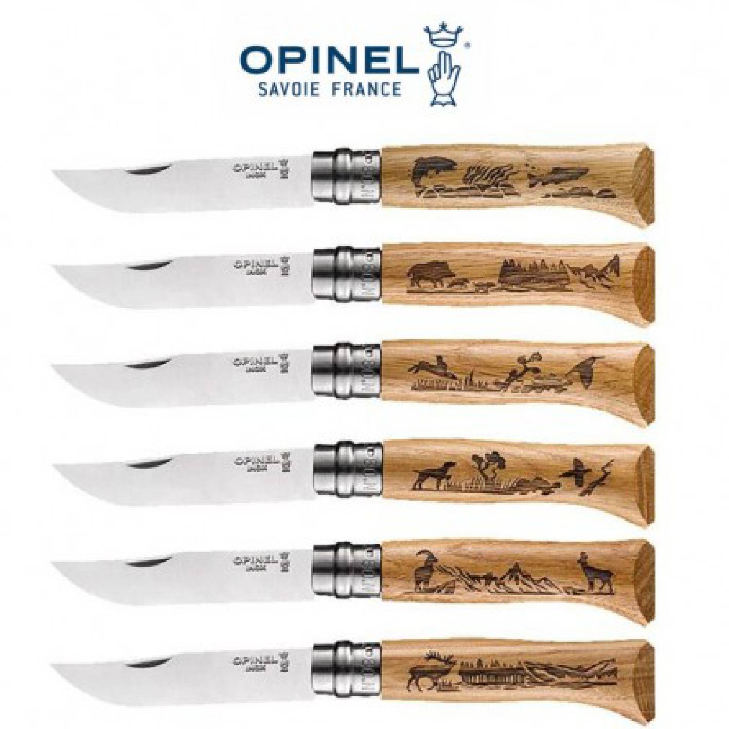 Coffret collection 6 N°08 Animalia chêne Opinel
