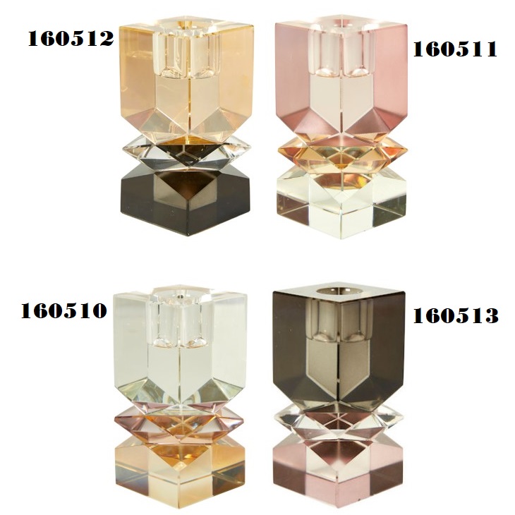 Cleo lasinen kynttilänjalka – kristalli