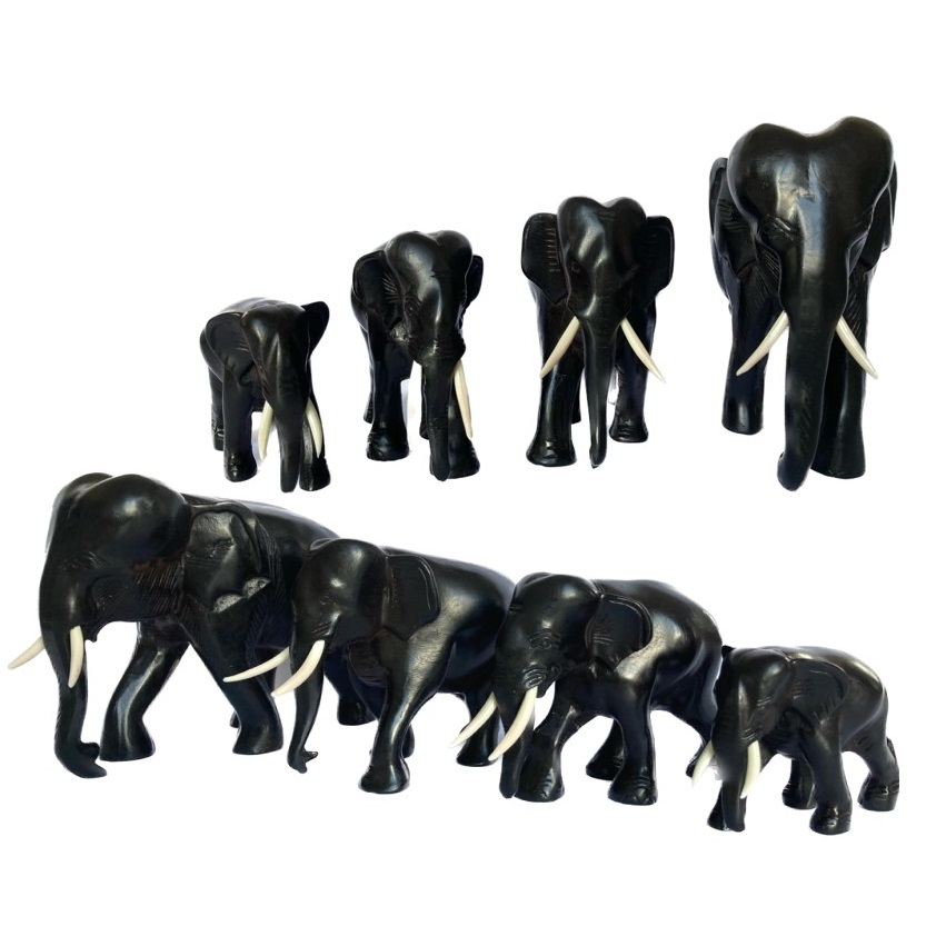 Elefanter - sett med 4 stk.