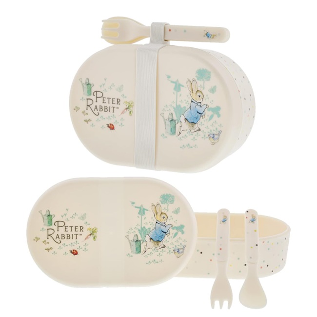 Peter Kanin madkasse med ske og gaffel