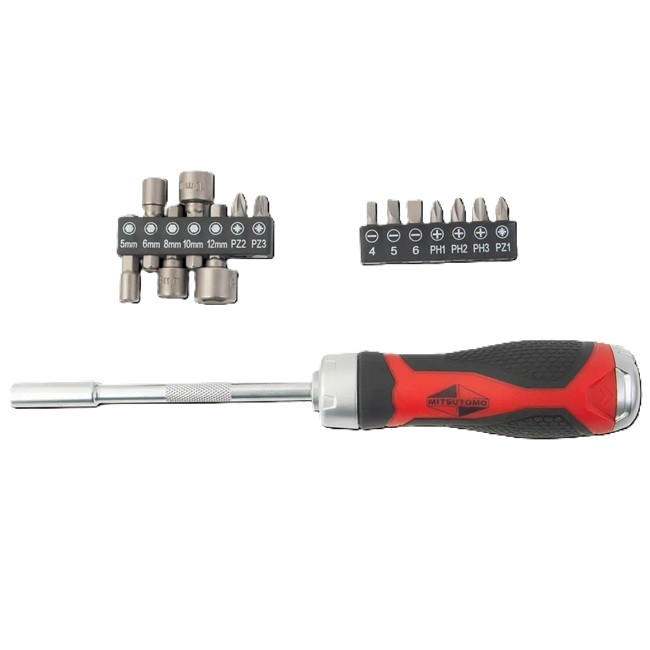 Räikkäruuvimeisseli, 15 osaa