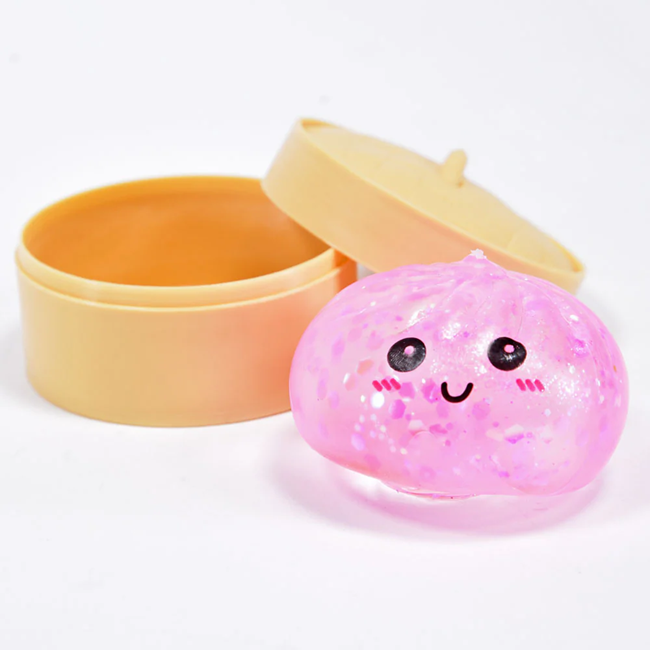 Mjuk dumpling med glitter, 6 cm