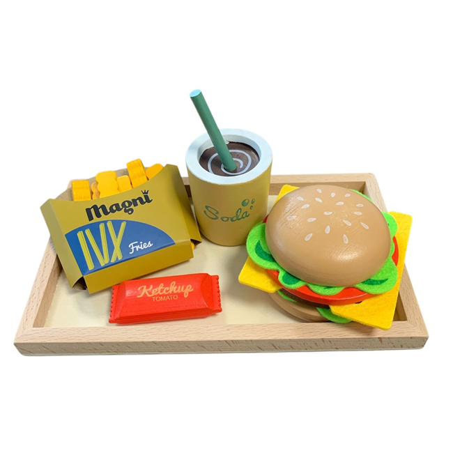 Træmad - Cheeseburger