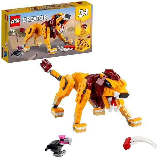 LEGO 31112 Creator 3 in 1 Wild Lion, Ostrich and Warthog Set