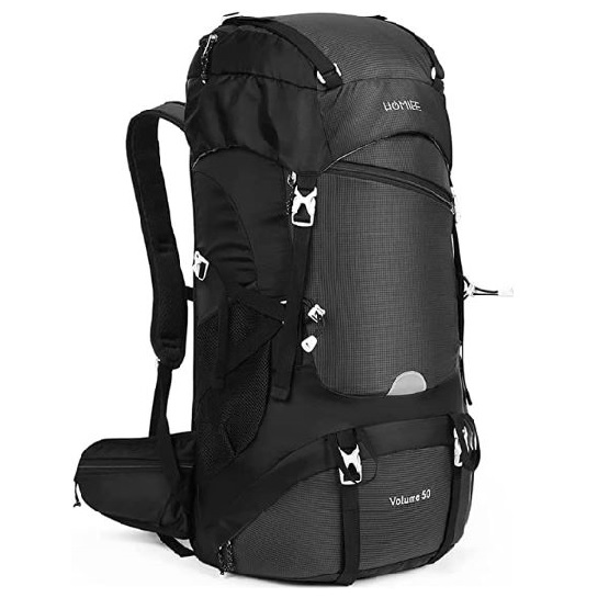 HOMIEE Hiking Backpack 50L, Waterproof Hiking Rucksack with Rain Cover