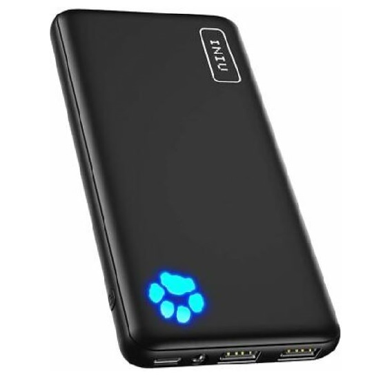 INIU Power Bank, Slimmest & Lightest PowerBank USB C Triple 3A 10000mAh Portable Charger