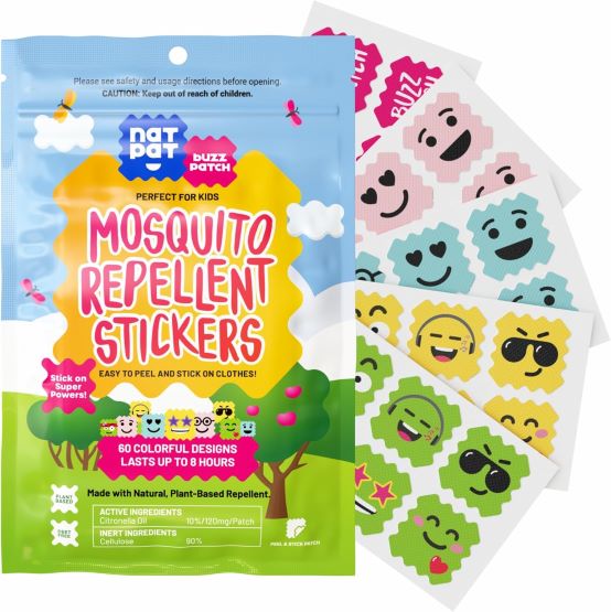 NATPAT Buzz Patch Mosquito Patch Stickers for Kids (60 Pack)