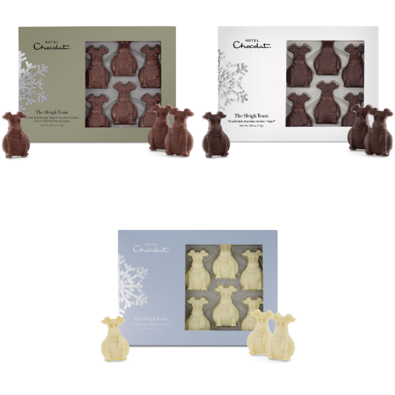 Chocolate Reindeer Sleigh Team