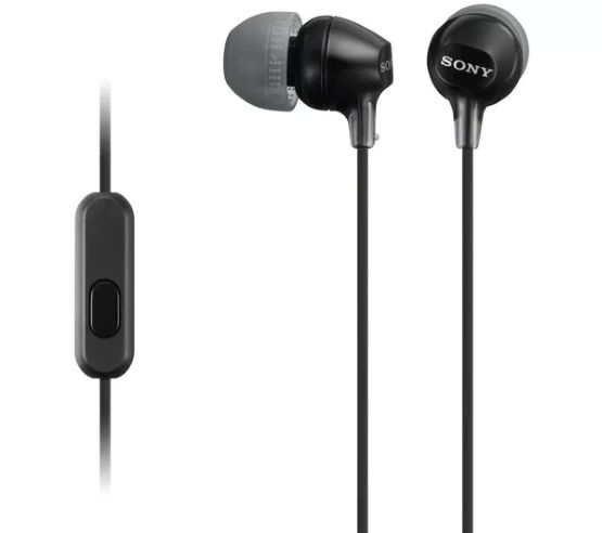 Sony Earphones With Smartphone Mic and Control - Black