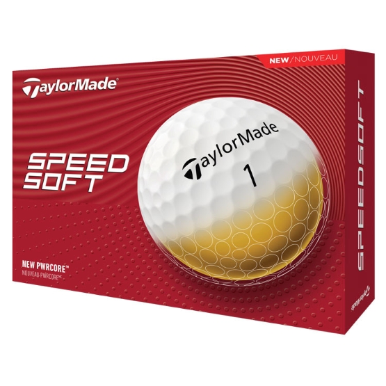 TaylorMade SpeedSoft Golf Balls (Dozen) - White