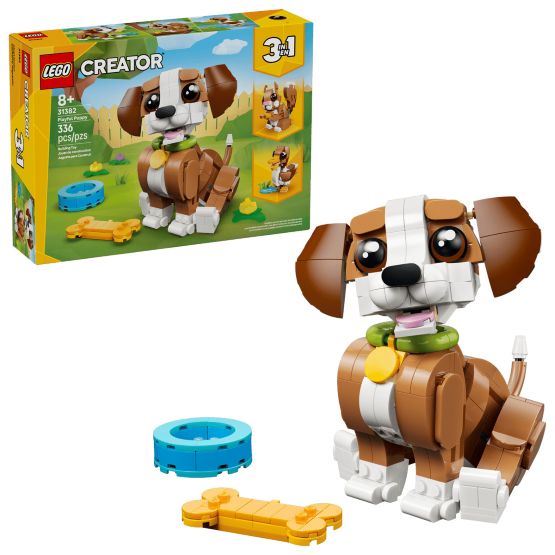 LEGO Creator 3in1 Cute Animals: Playful Puppy Dog Toy