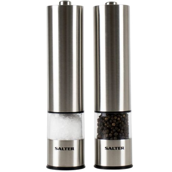 Salter Stainless Steel Electric Salt & Pepper Mills