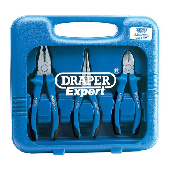 Draper Soft Grip Pliers Set 3 Piece