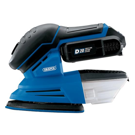 D20 20V TRI-BASE (DETAIL) SANDER WITH 1X 2AH BATTERY AND CHARGER